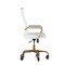 Flash Furniture White LeatherSoft Roller Wheel Executive Chair GO-2286H-WH-GLD-RLB-GG - alternate 6